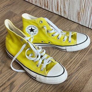 Unisex Converse Yellow High Top All Star Sneakers